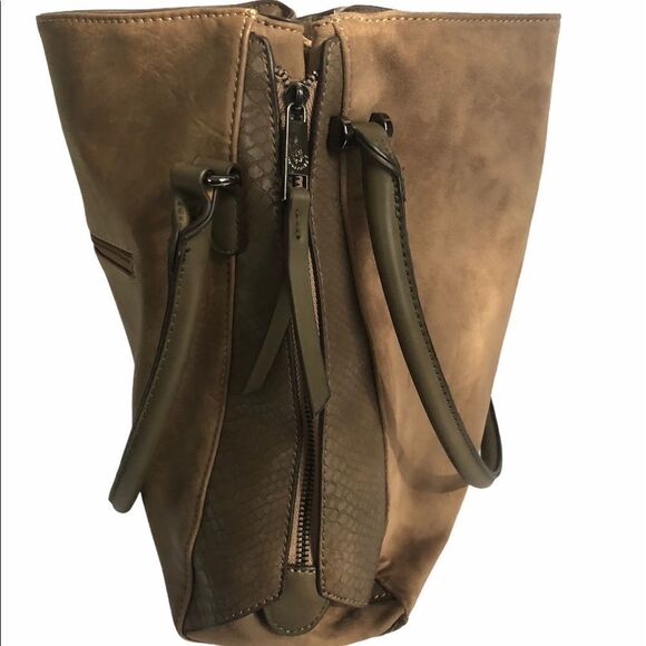 David Jones Faux Leather and Suede shoulder Bag - Picture 5 of 9